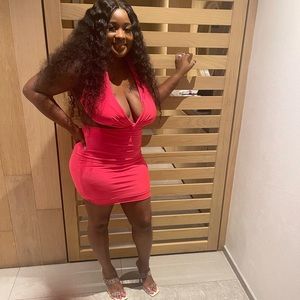fashion nova pink midi dress